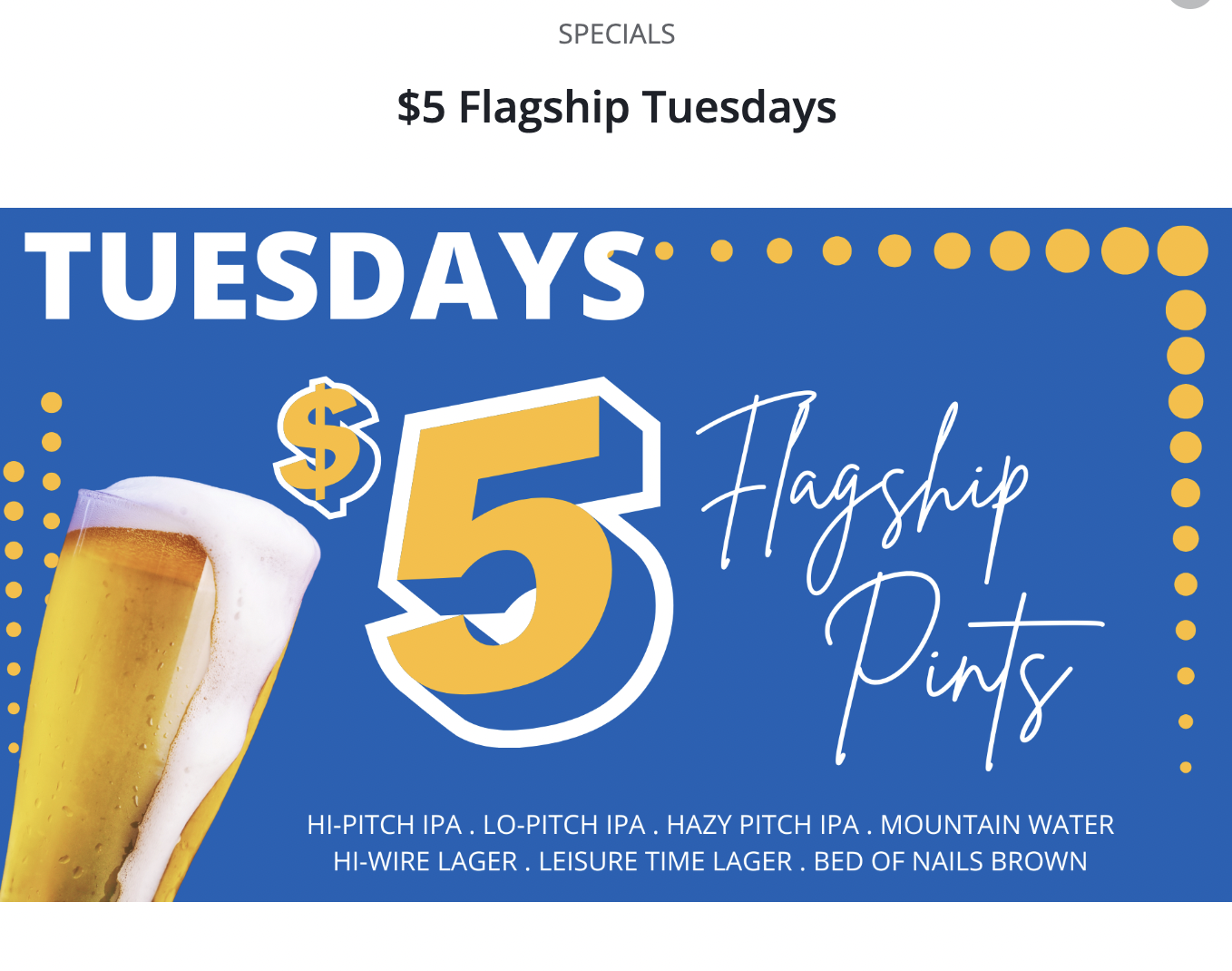 $5 Flagship Tuesdays