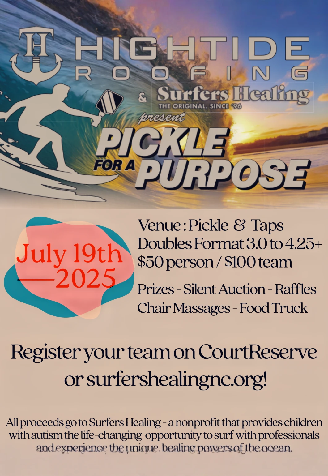 Surfers Healing NC "Pickle for A Purpose" Pickleball Tournament