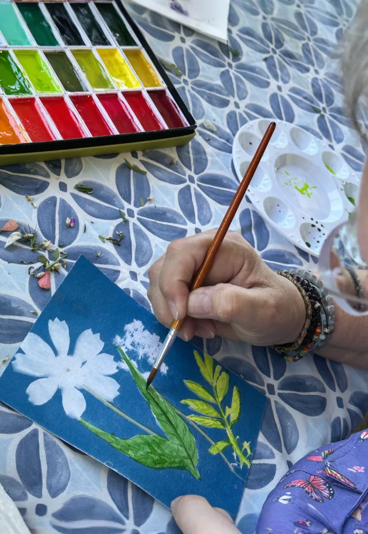 Cyanotype and Watercolor at Trask Family Farms