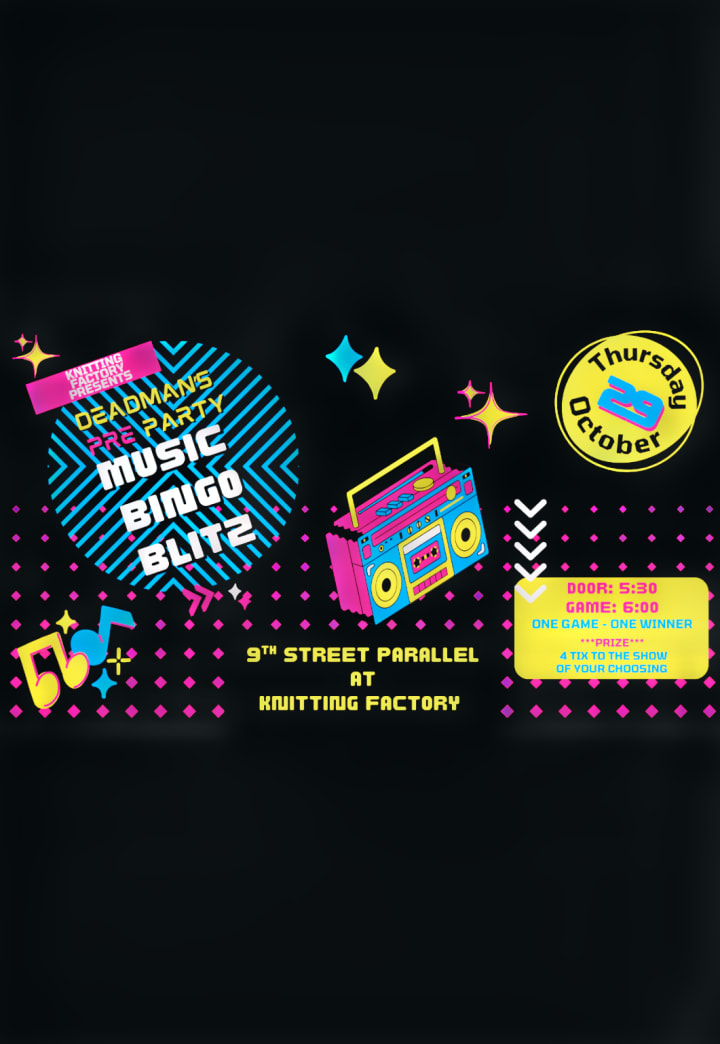 DEADMAN’S PRE PARTY – MUSIC BINGO BLITZ