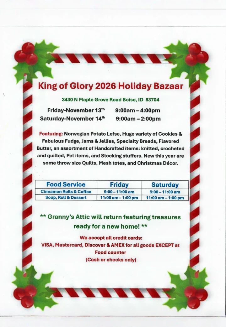 King of Glory 2026 Holiday Bazaar