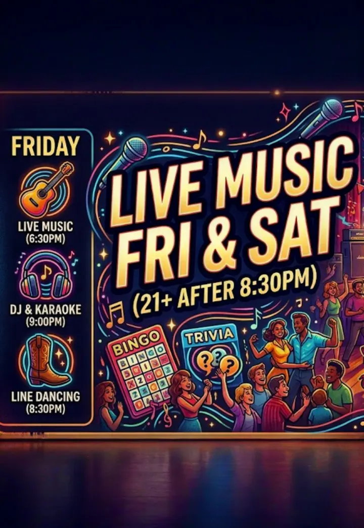 Live Country Music Saturdays - Line Dancing & Karaoke too