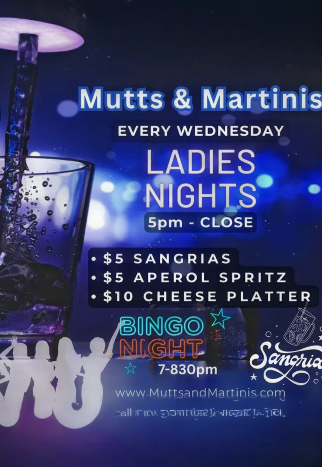 It's Ladies Night at Mutts and Martinis