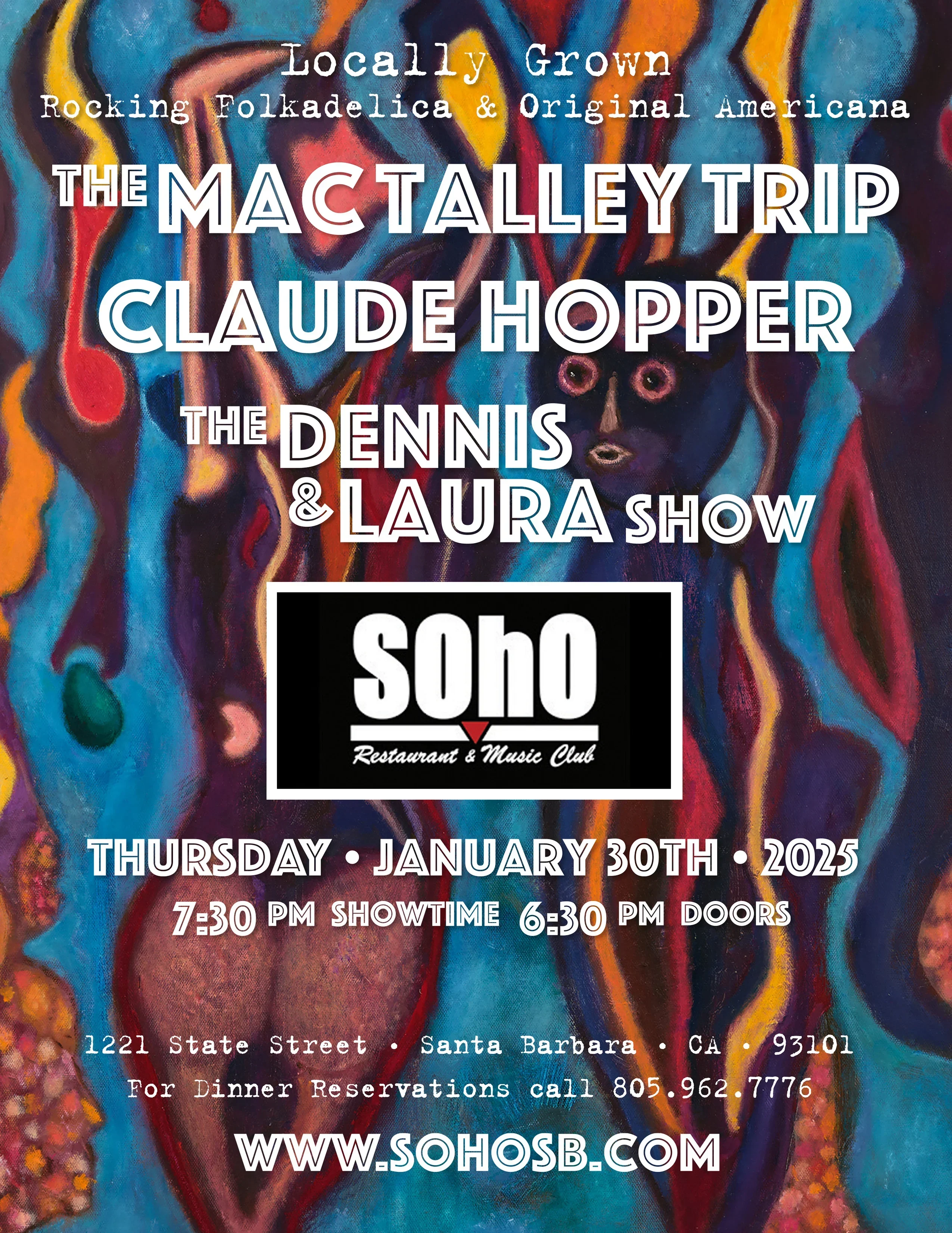 Songwriter Showcase with the Mac Talley Trip, Claude Hopper, and the Dennis and Laura Show