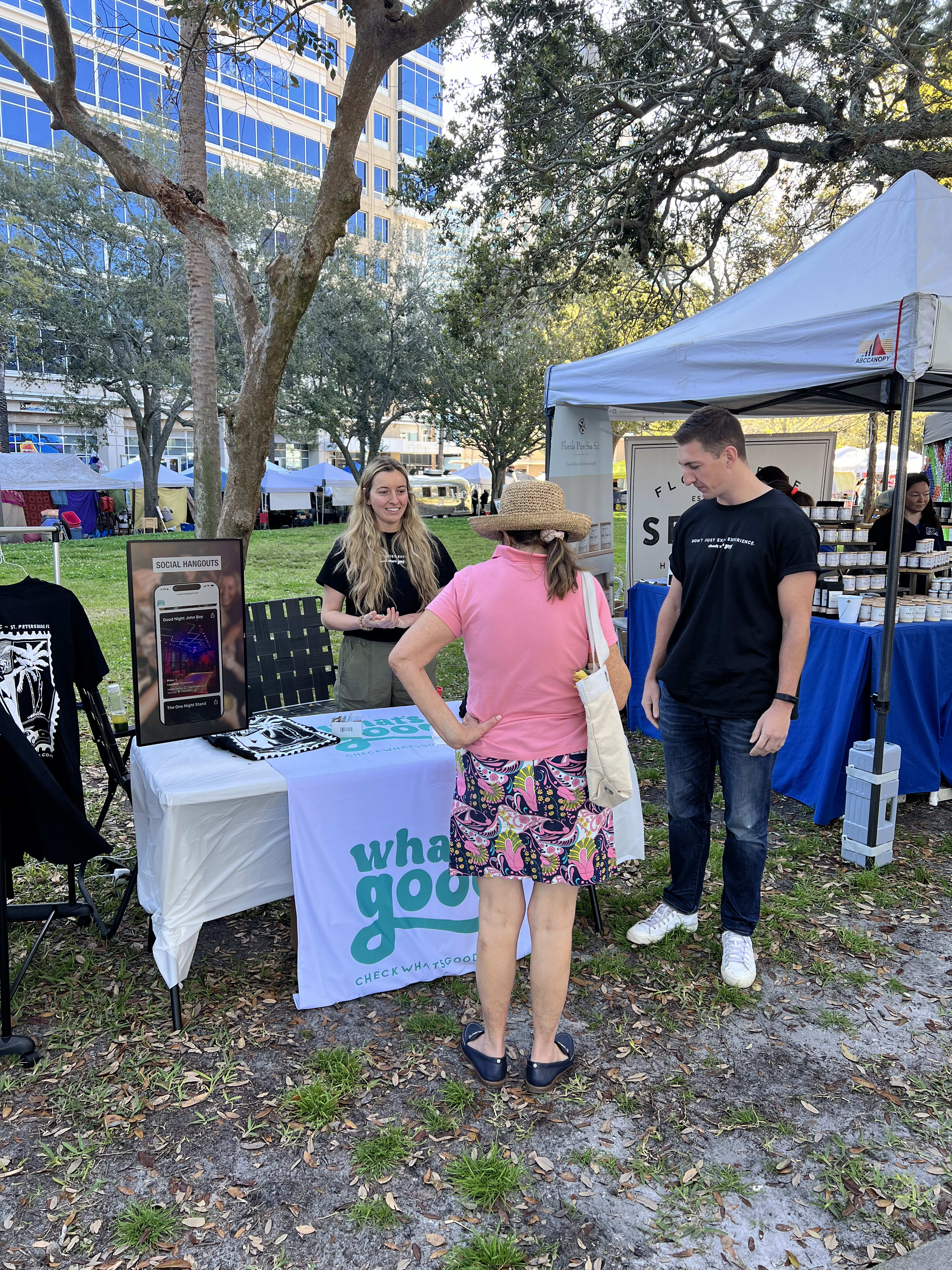 Setting up at a local market event in St. Pete