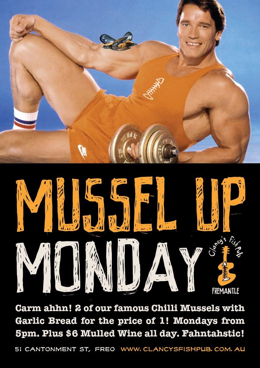 25 Mussel Up Monday Monday 5pm Clancy's Fish Pub Fremantle Cheersy