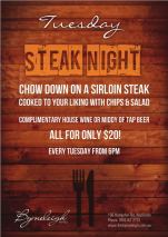 $20 Steak Night at The Byrneleigh