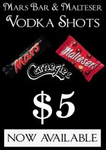 $5 Mars And Vodka Shot at Carnegies Bar & Restaurant
