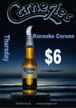 $6 Coronas at Carnegies Bar & Restaurant