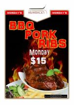 $15 Smokey BBQ Ribs at The Kewdale Tavern