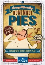 $15 Homemade Pies at The Boat Ale House