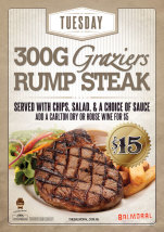 $15 Graziers Rump Steak at Balmoral Hotel