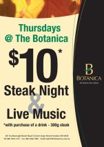 $10 Steak & Chips at Botanica Bar & Bistro