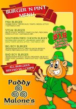 $19.90 Burger & Pint at Paddy Malone's