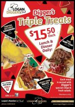 $15.50 Triple Treats at Logan Diggers