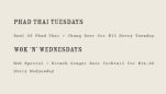 $15 Phad Thai Tuesdays at Kitsch Bar