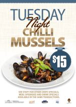 $15 Chilli Mussels at The Saint George Hotel
