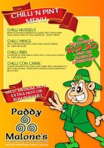 $19.90 Chilli Night at Paddy Malone's