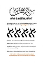 $19 Parmigiana Cocktails at Carnegies Bar & Restaurant