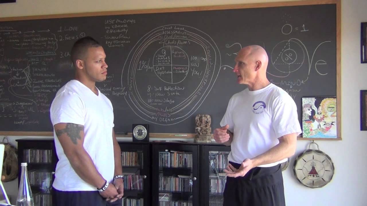 Paul Chek with Elliott Hulse at the chalkboard
