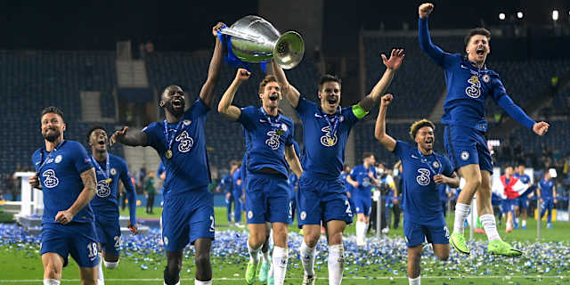 UEFA Champions League trophy goes on display to Chelsea