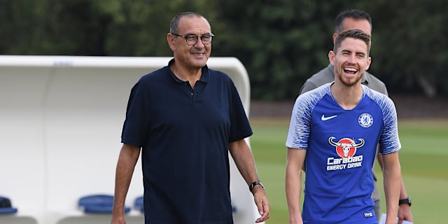 Image result for jorginho and sarri