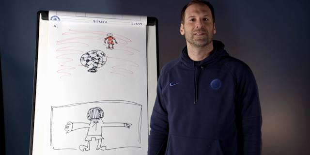 Petr Cech draws Champions League Final 2012🏆 | Chelsea v ...