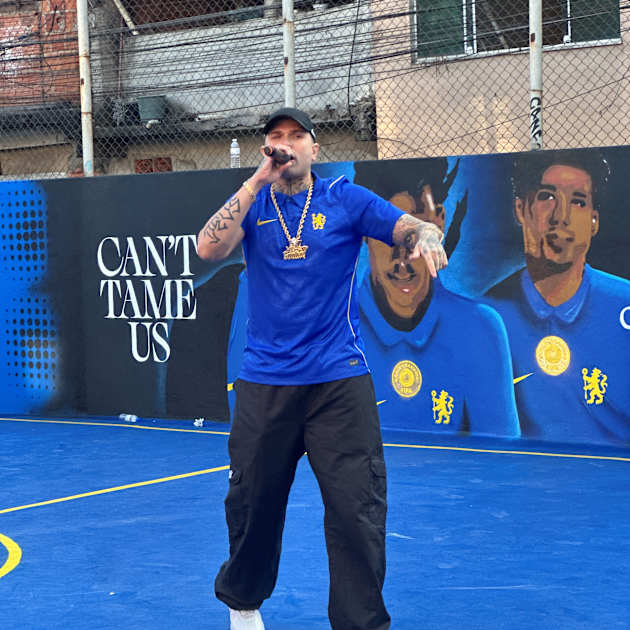 Blues in Brazil: Chelsea FC opens refurbished football court in Sao ...
