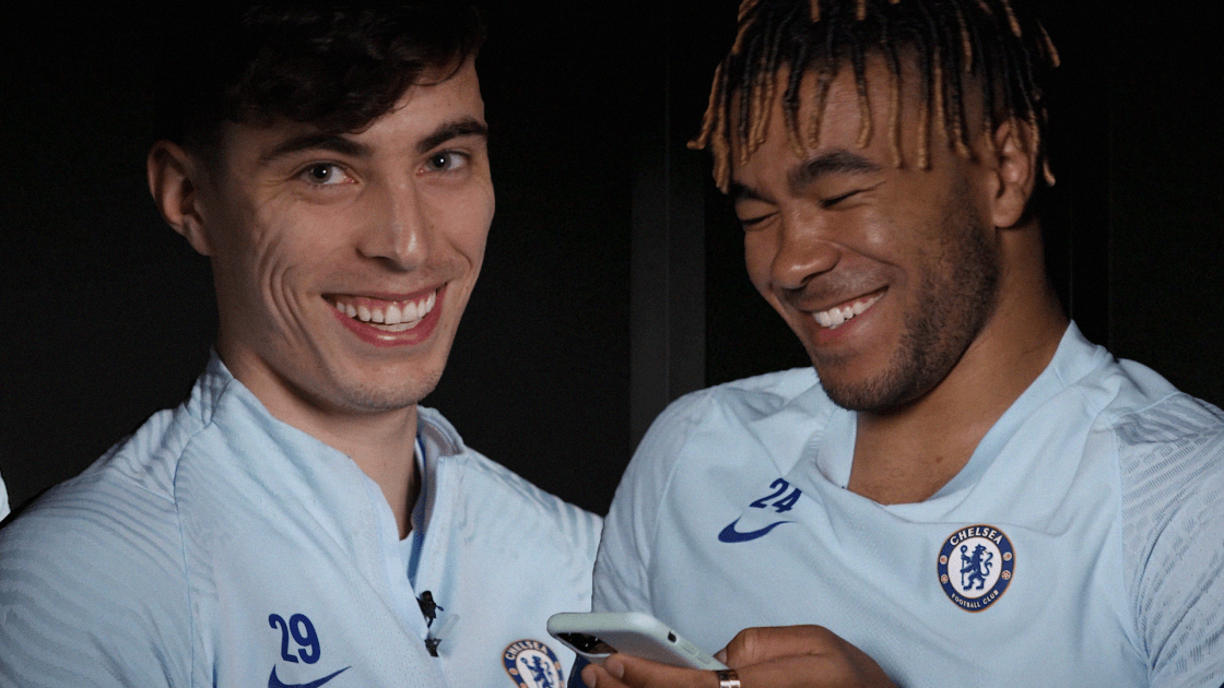 Try not to laugh with Kai Havertz and Reece James 藍 | Video | Official ...