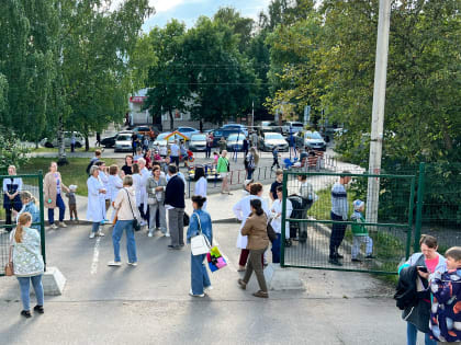 В детской поликлинике на Благовещенской, 30 прошла противопожарная тренировка по эвакуации