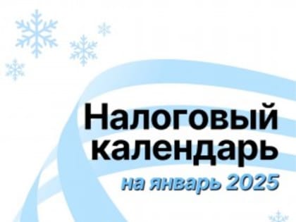 Налоговый календарь на январь