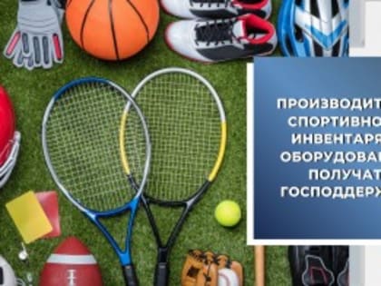 Производители спортивного инвентаря и оборудования получат господдержку