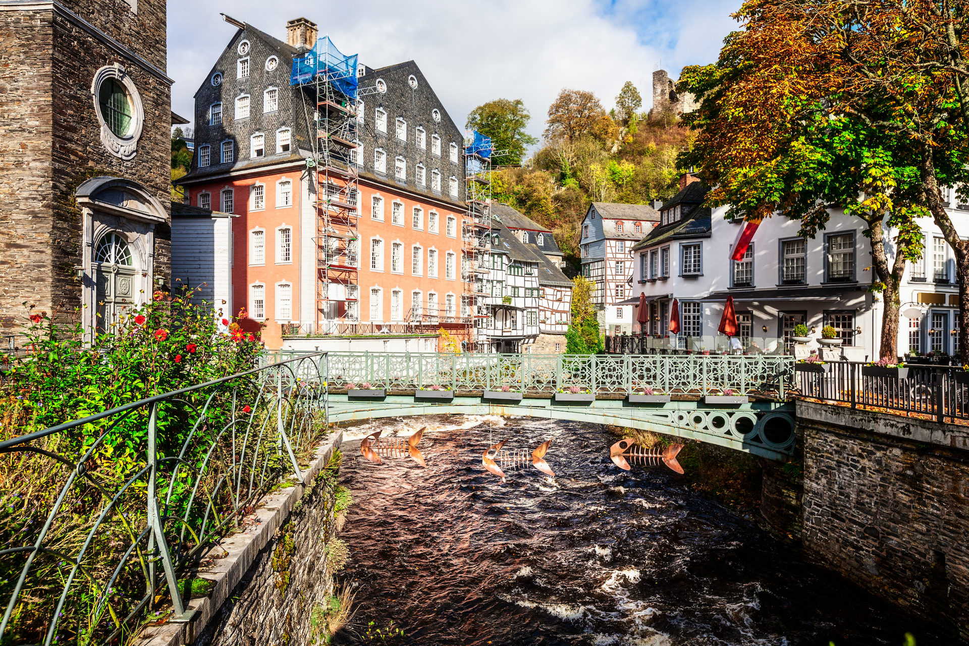 Altstadt von Monschau in der Sonne