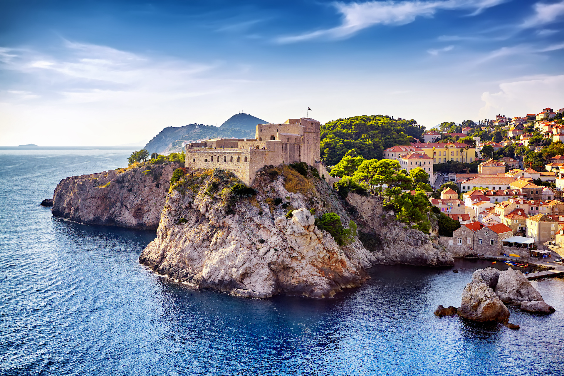 Blick auf die Festung Lovrijenac in Dubrovnik, Kroatien