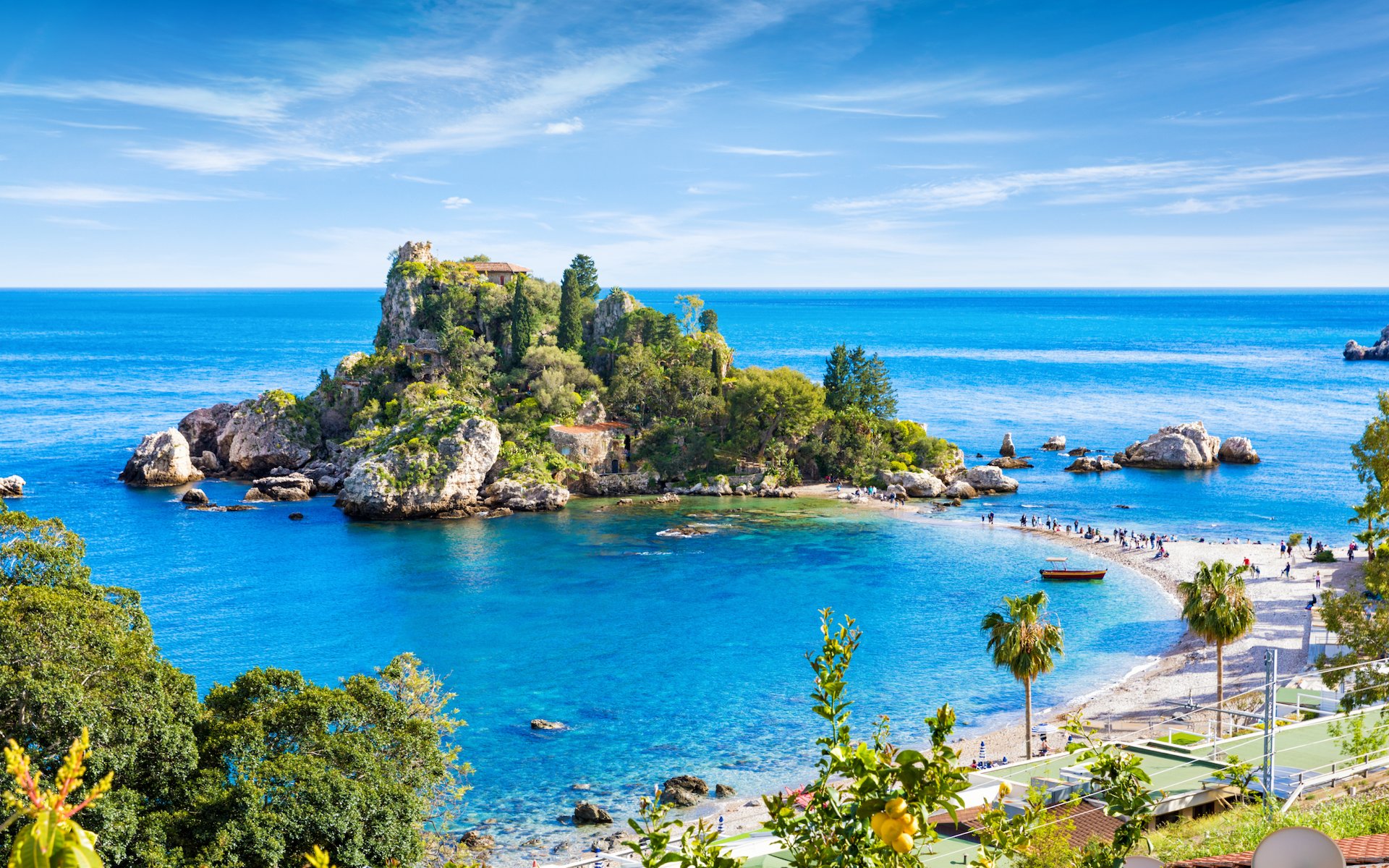 Insel bei Taormina auf Sizilien