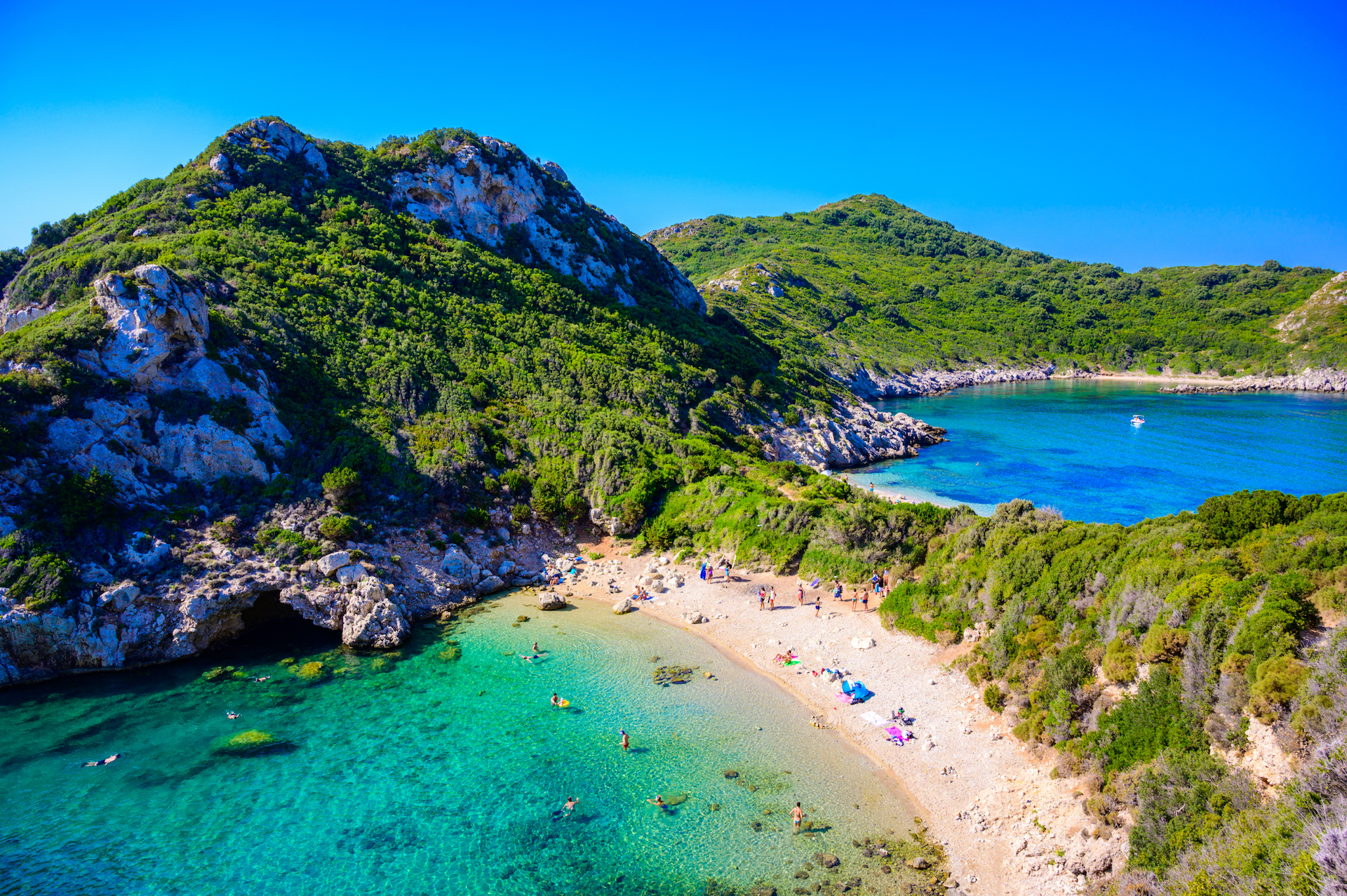 Porto Timoni Beach auf Korfu,Griechenland