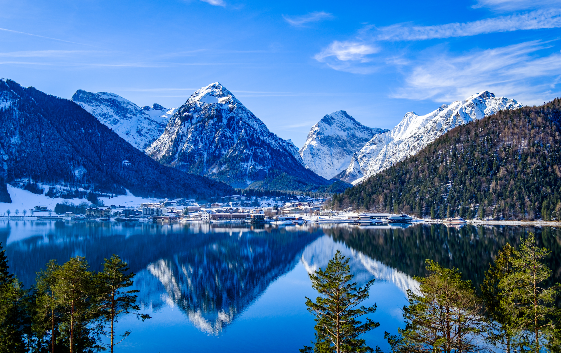 Panorama, Achensee im Winter, Österreich