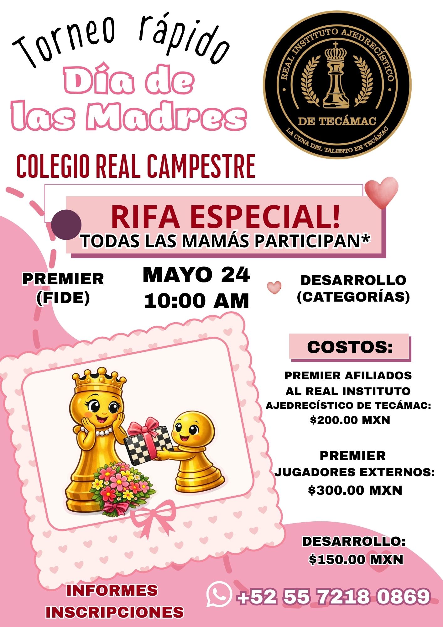 TORNEO RÁPIDO DÍA DE LAS MADRES RIAT 2026
