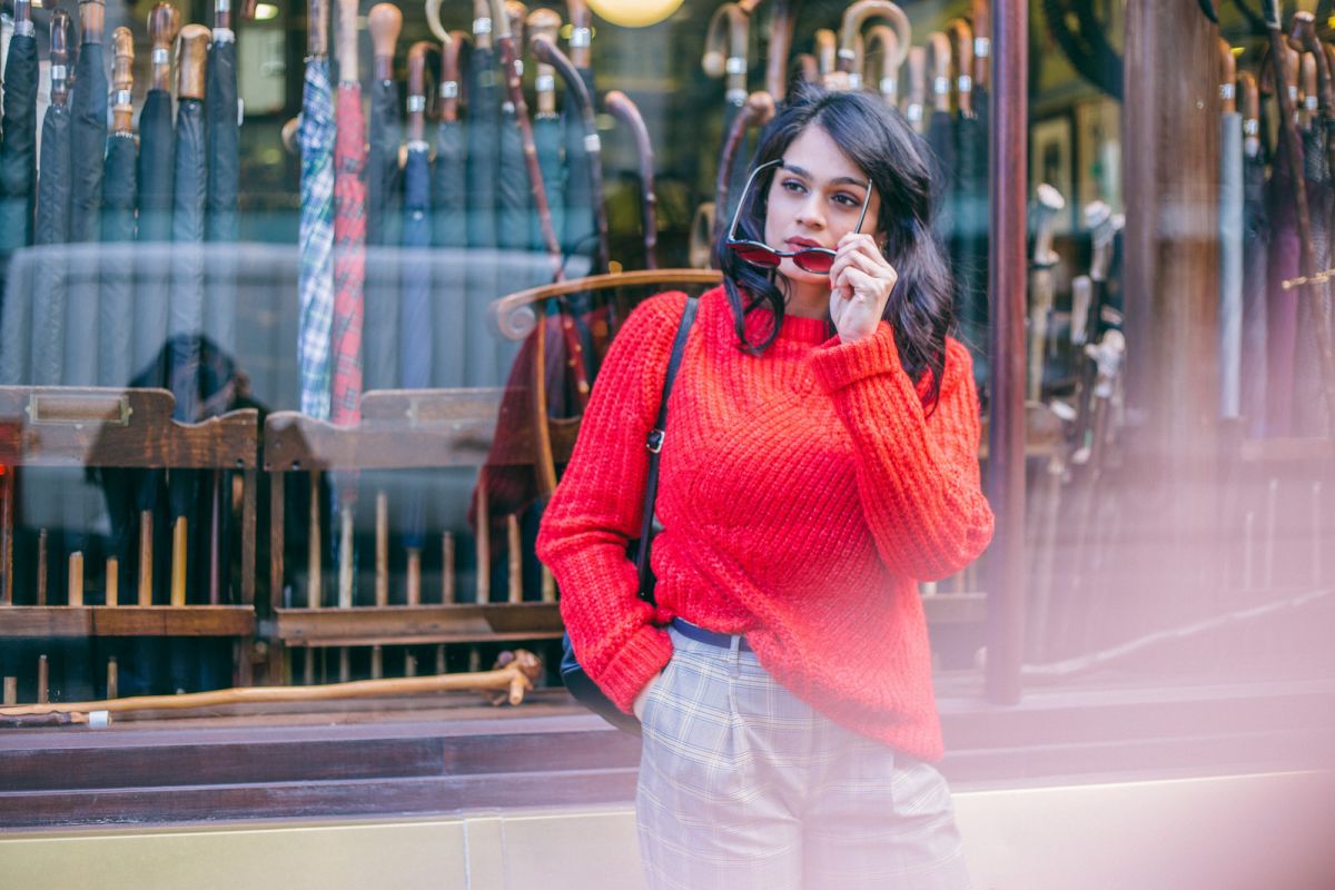 A Cozy Sweater & Plaid Pants