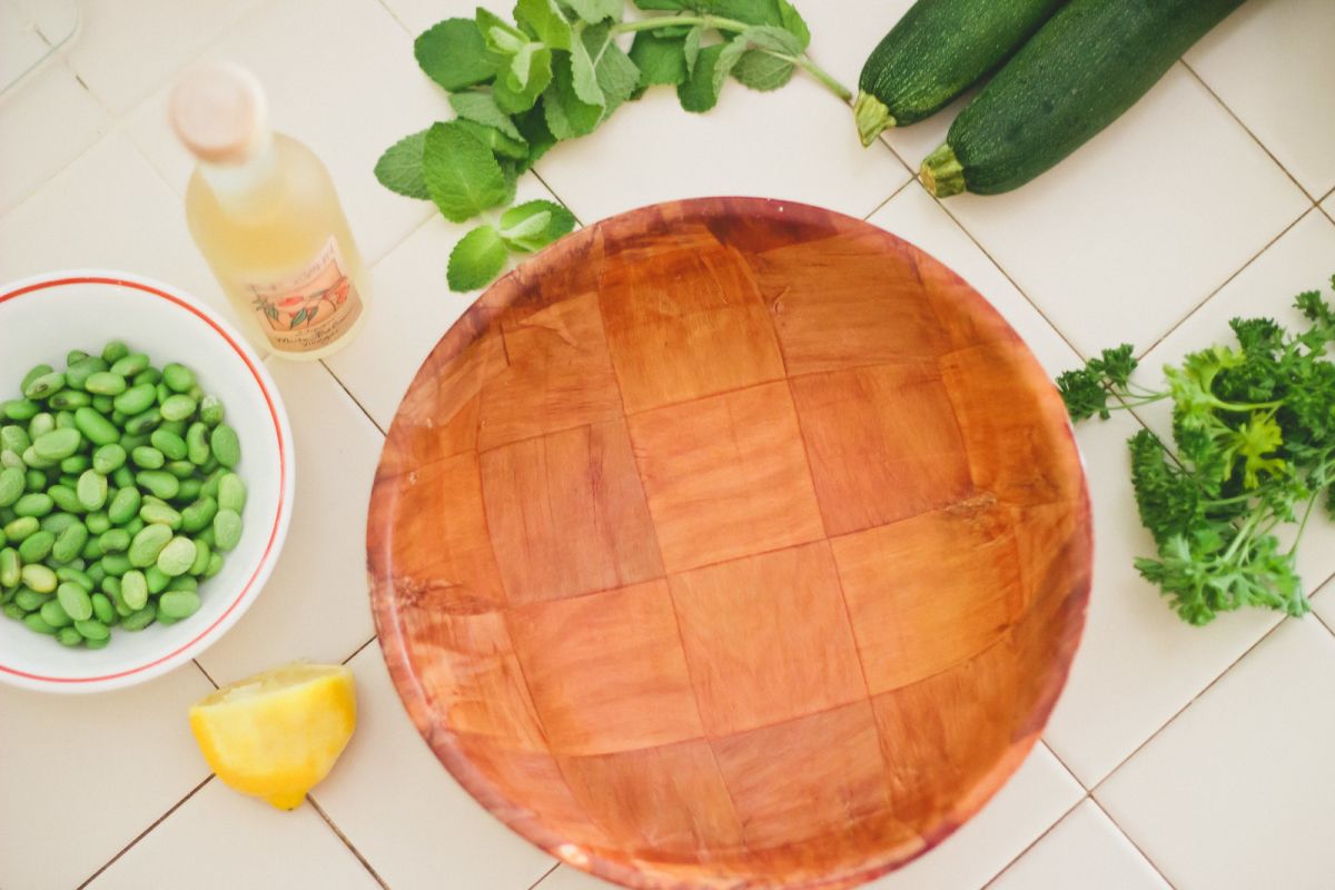 Raw Zucchini Salad with White Balsamic Vinaigrette