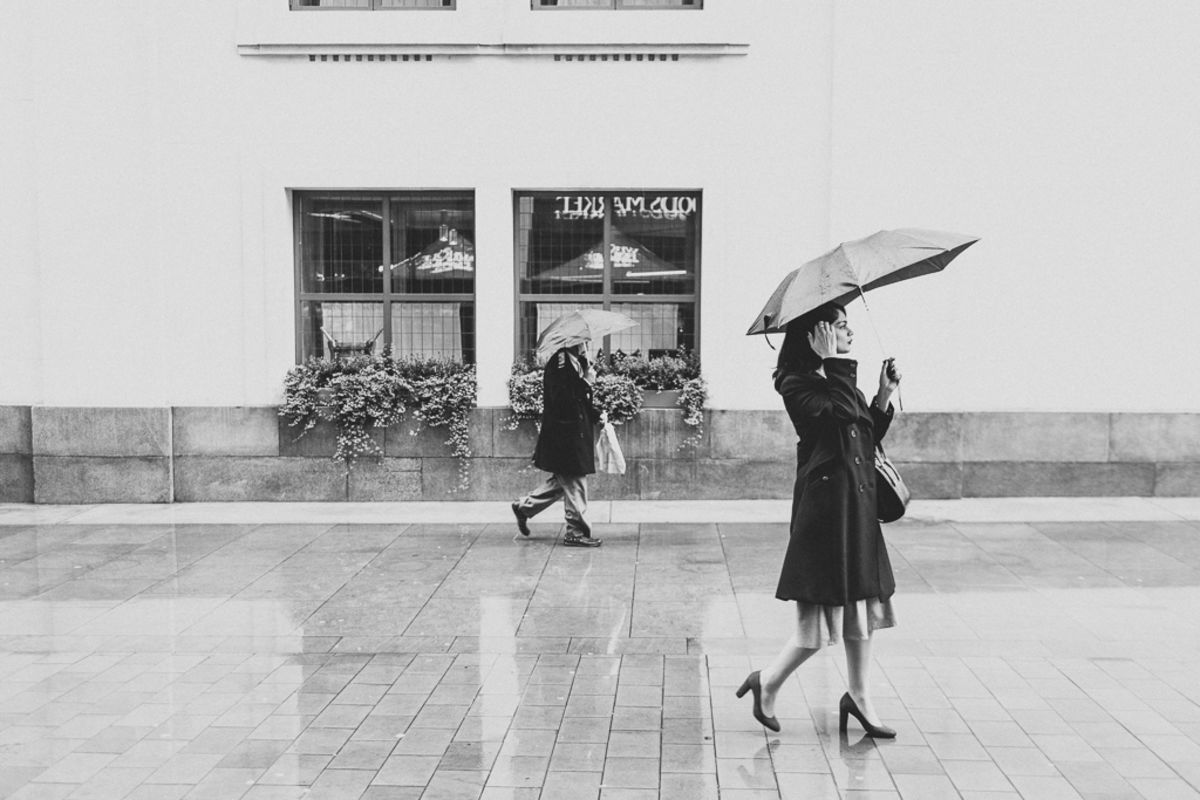 Caught in the Rain in London