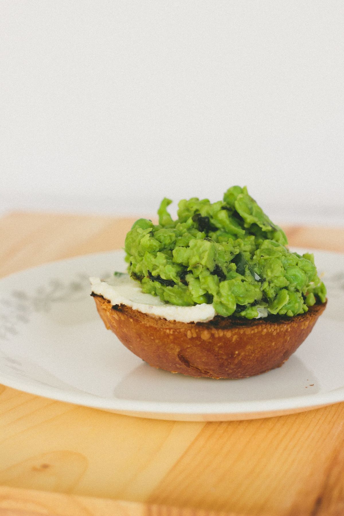 Green Peas Mint and Chili Tartine