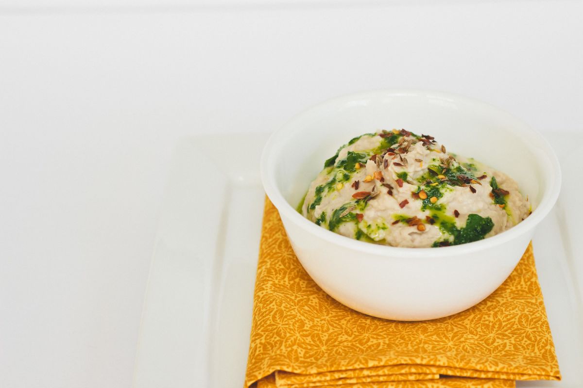 White Bean Hummus with Parsley Oil Supal Desai