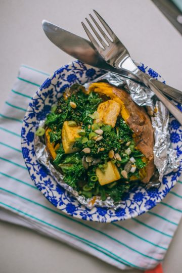 Vegetarian Loaded Sweet Potato & Chili Fries