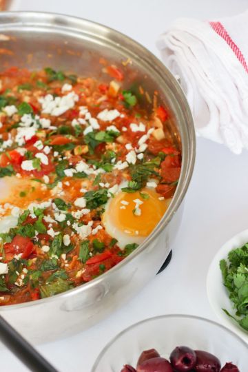 Spinach and Pepper Shakshuka Recipe