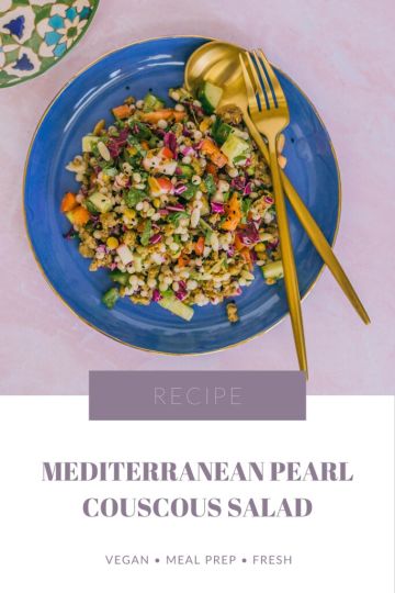 Mediterranean Pearl Couscous Salad with Sumac Dressing