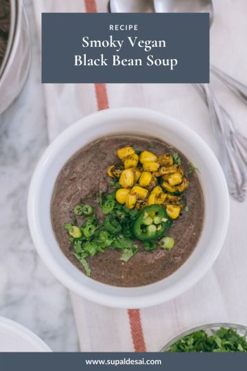 Smoky Vegan Black Bean Soup Recipe