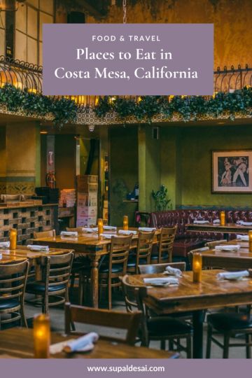 Places to Eat in Costa Mesa, California