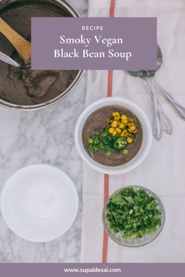 Smoky Vegan Black Bean Soup Recipe