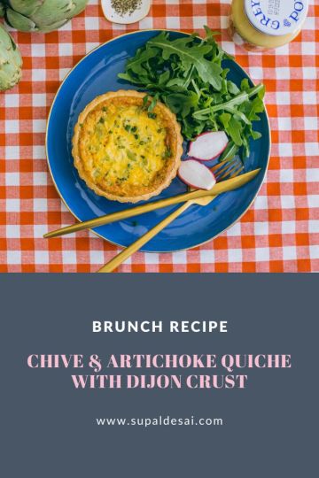 Recipes Using Grey Poupon: Chive & Artichoke Quiche with Dijon Crust